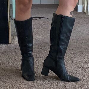 Vintage 90s Leather Knee High Boots